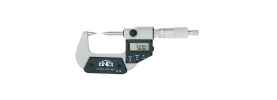 Mikrometr elektroniczny KINEX z kolcami 30°, 0-25 mm