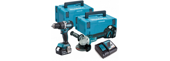 ZESTAW COMBO DLX2210TJ1 18V LI-ION (DGA506+ DHP484 + MAKPAC + 2 X BL1850 +...